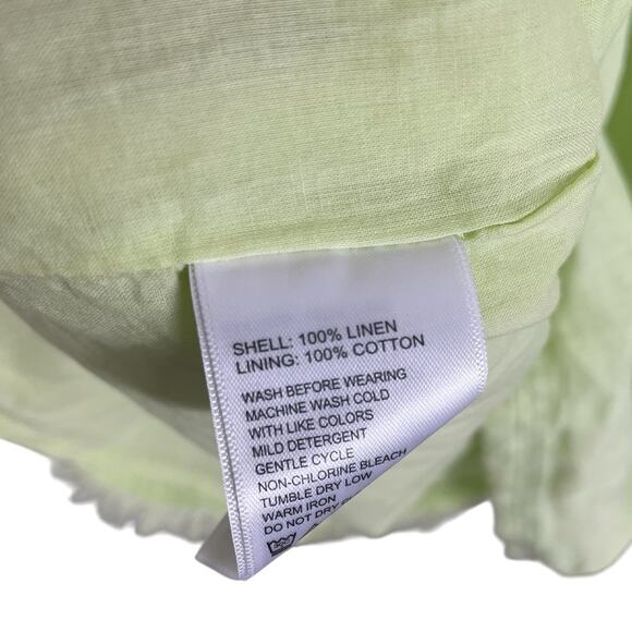 Tommy Bahama Two Palms Ruffle Linen Shift Dress Beach Vacation Green Size Small - Picture 16 of 16